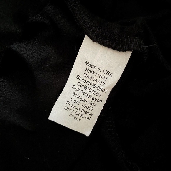 Bailey 44 Allegory Dress sz LARGE Black Rayon Blend Long Sleeve PU Panel Shift - Picture 5 of 5